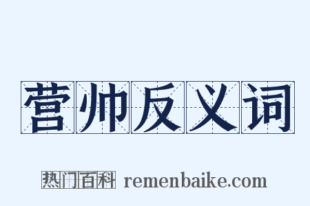 营帅反义词是什么意思的图片